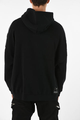 Oversized COUNTY TAPE Hoodie with Patch Pocket