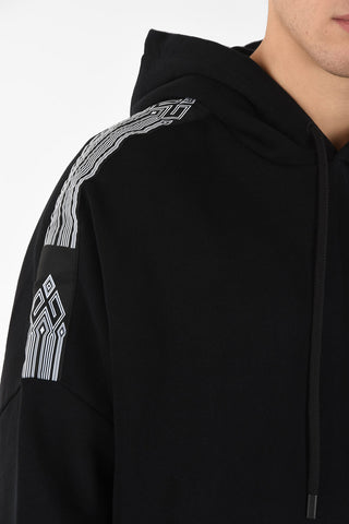 Oversized COUNTY TAPE Hoodie with Patch Pocket