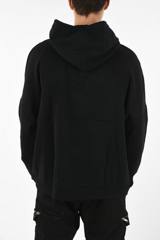 Cotton Oversized EMBOSSED WINGS Hoodie with Patch Pocket