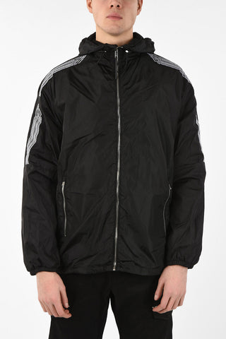 Printed COUNTY TAPE Windbreaker with Drawstring