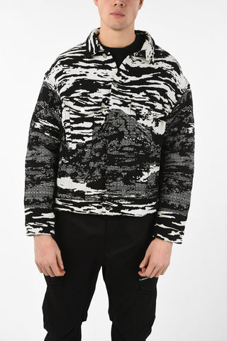 Utility ALL OVER-PRINT MOUNTAINS Jacket with Snap Buttons