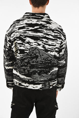 Utility ALL OVER-PRINT MOUNTAINS Jacket with Snap Buttons