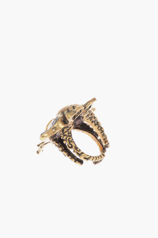 Jewel and Logo Ring