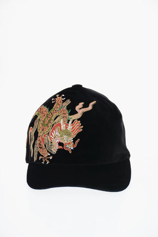 velvet Cap with Lurex Embroidered