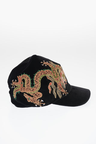 velvet Cap with Lurex Embroidered