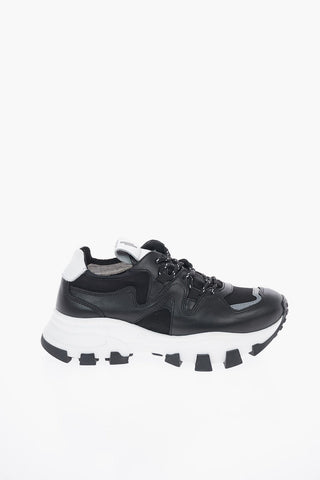 Leather DRAGON TRAIL Sneakers with Mesh Details