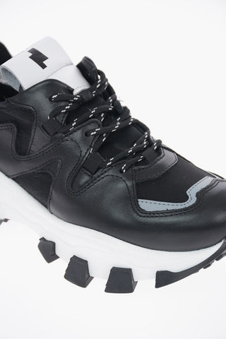 Leather DRAGON TRAIL Sneakers with Mesh Details