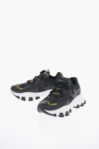 Leather DRAGON TRAIL Sneakers with Golden Details