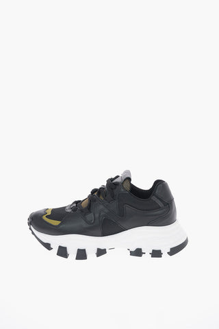 Leather DRAGON TRAIL Sneakers with Golden Details