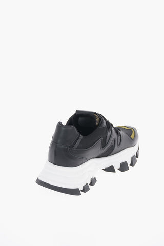 Leather DRAGON TRAIL Sneakers with Golden Details