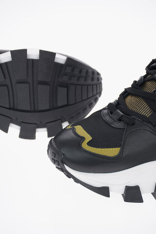 Leather DRAGON TRAIL Sneakers with Golden Details