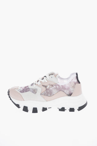 Leather DRAGON TRAIL Sneakers with Reptile Printed Mesh Details
