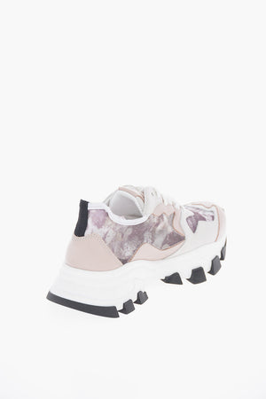 Leather DRAGON TRAIL Sneakers with Reptile Printed Mesh Details