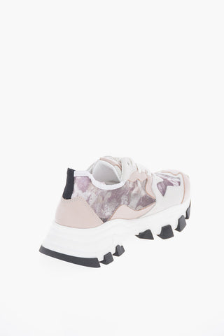 Leather DRAGON TRAIL Sneakers with Reptile Printed Mesh Details