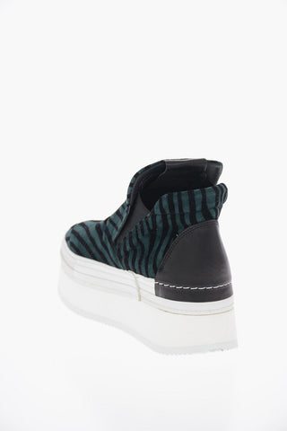 Animal Printed Slip On Platform Sneakers