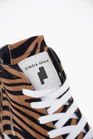Animal Printed Platfrom High Top Sneakers