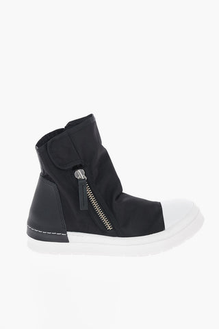 Textile SKIN High Top Sneakers with Double Zip Fastenings