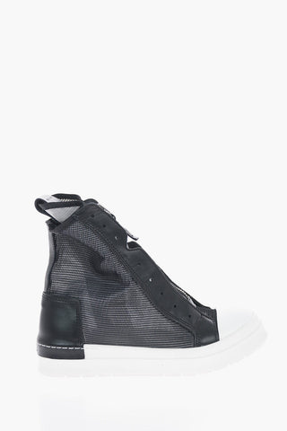 Mesh SKIN High Top Sneakers with Zip Fastening