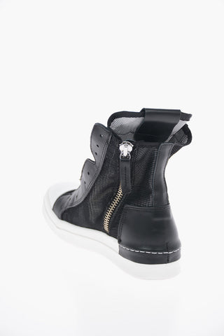 Mesh SKIN High Top Sneakers with Zip Fastening