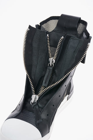 Mesh SKIN High Top Sneakers with Zip Fastening