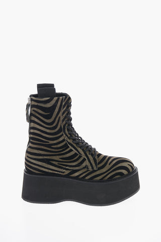 Animal Printed SUKIE Platform Combat Boots