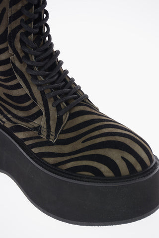 Animal Printed SUKIE Platform Combat Boots