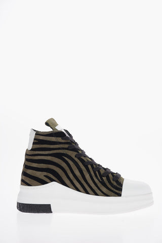 Animal Printed Textile ARAIA 74 High Top Sneakers