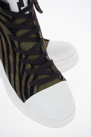 Animal Printed Textile ARAIA 74 High Top Sneakers