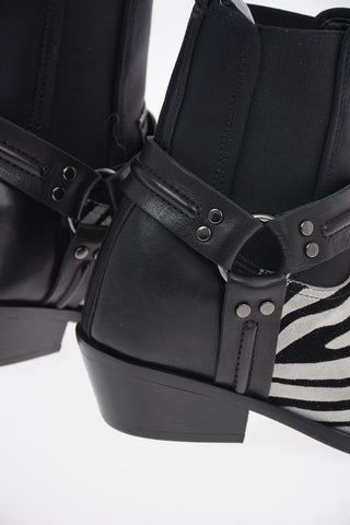 Animal Printed Textile BURTON Texan Booties