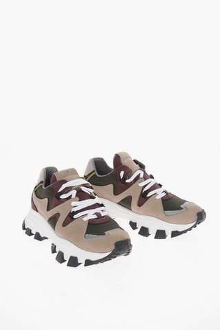 Leather DRAGON TRAIL Sneakers with Textile Details