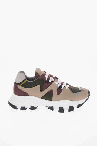 Leather DRAGON TRAIL Sneakers with Textile Details