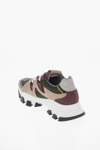 Leather DRAGON TRAIL Sneakers with Textile Details