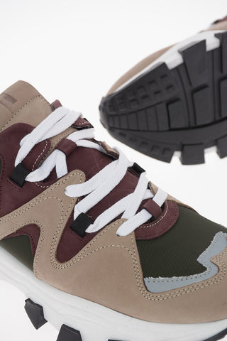Leather DRAGON TRAIL Sneakers with Textile Details
