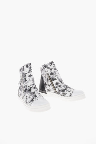 Animal Printed Leather SKIN High Top Sneakers
