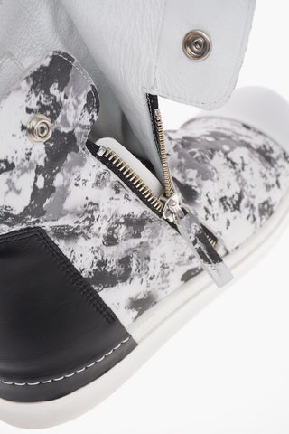 Animal Printed Leather SKIN High Top Sneakers