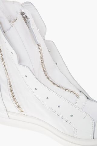Textile SKIN High Top Sneakers with Zip Fastening