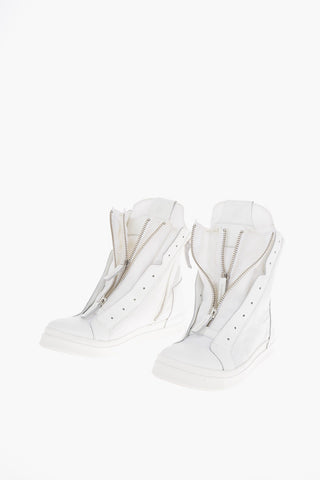 Textile SKIN High Top Sneakers with Zip Fastening