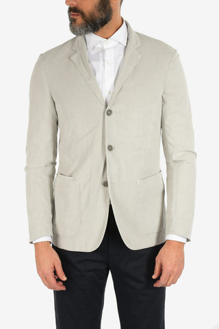 ZZEGNA 3 Button Blazer with Patch Pockets