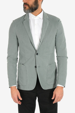 ZZEGNA 3 Button Blazer with Patch Pockets