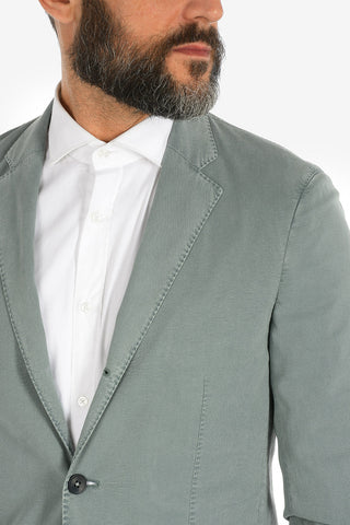 ZZEGNA 3 Button Blazer with Patch Pockets