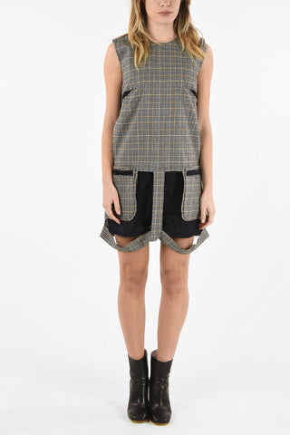 MM1 District Check Mini Tunic Dress with Zip Back Closure