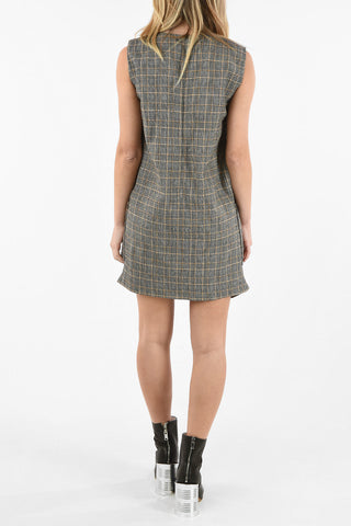 MM1 District Check Mini Tunic Dress with Zip Back Closure
