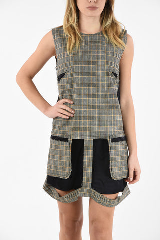 MM1 District Check Mini Tunic Dress with Zip Back Closure