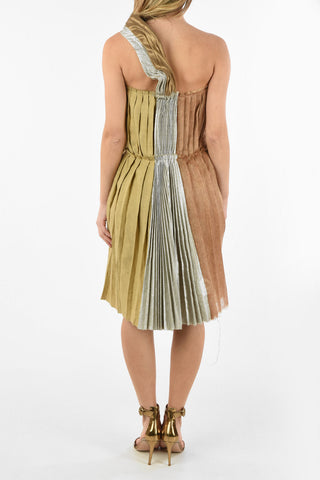 Mini Dress in Lino a Balze