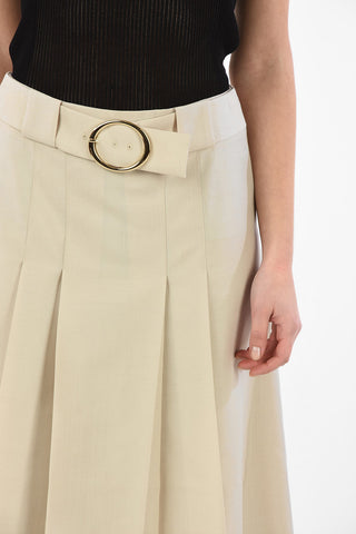 MM0 Mohair a-line skirt with belt