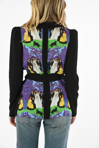 MM1 Printed Sweater with zip back closure