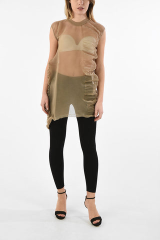 Tulle Sleeveless Oversized ABSTRACT Top