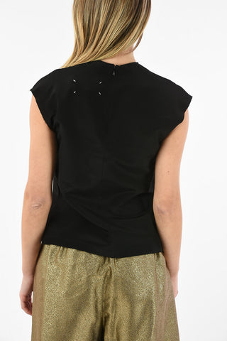 MM0 Top in Seta con Chiusura zip sul Retro