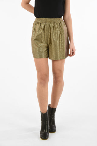 MM0 Lurex Shorts with Drawstring Waist