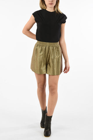 MM0 Lurex Shorts with Drawstring Waist